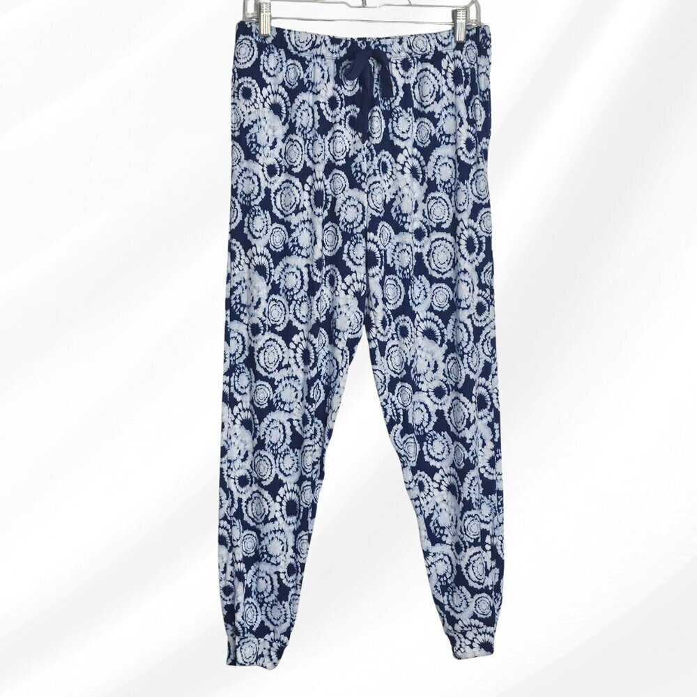 2/$30 Rene Rofe Blue Tie Dye Sleepwear Pajama Pants Womens Size L NWOT